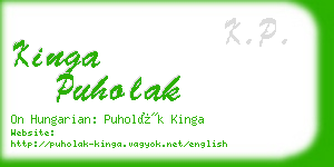 kinga puholak business card